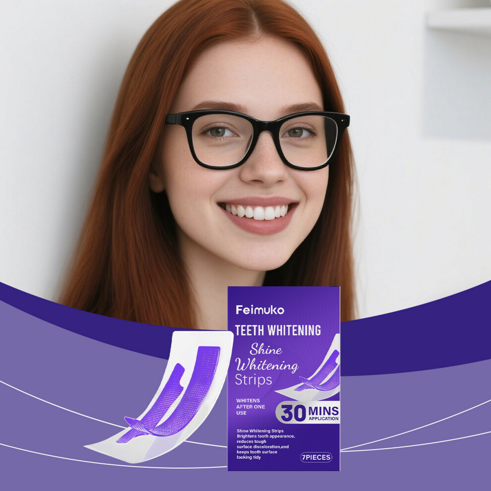 Hue-Grain 7 Pairs Teeth Whitening Strips - Gentle Stain Removal