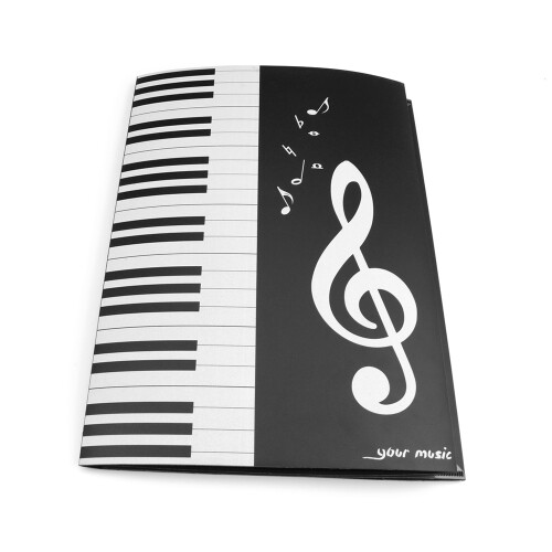 Black A4 Music Sheet Folder Waterproof PVC for Stage & Performance 1