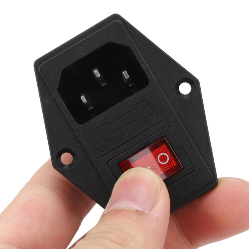 3Pcs AC Power Socket Switch 4-Pin with Light Built-In Fuse for 3D Printer 2