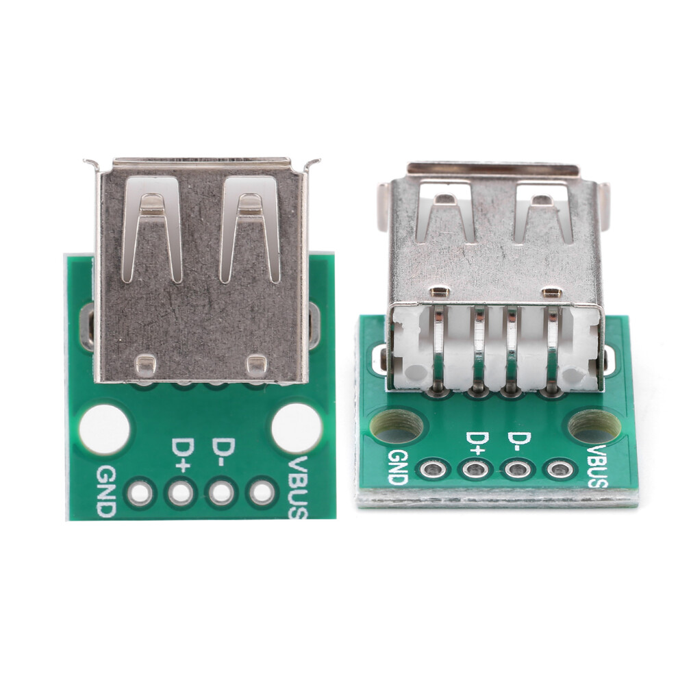 Usb Type A Female Socket Breakout Pcb 10Pcs 2.54Mm Pitch For Maker Projects 9421392524911