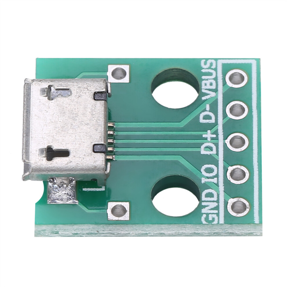10Pcs Micro Usb Female To Dip Adapter Board 5 Pin 2.54Mm Pitch 9441392759007