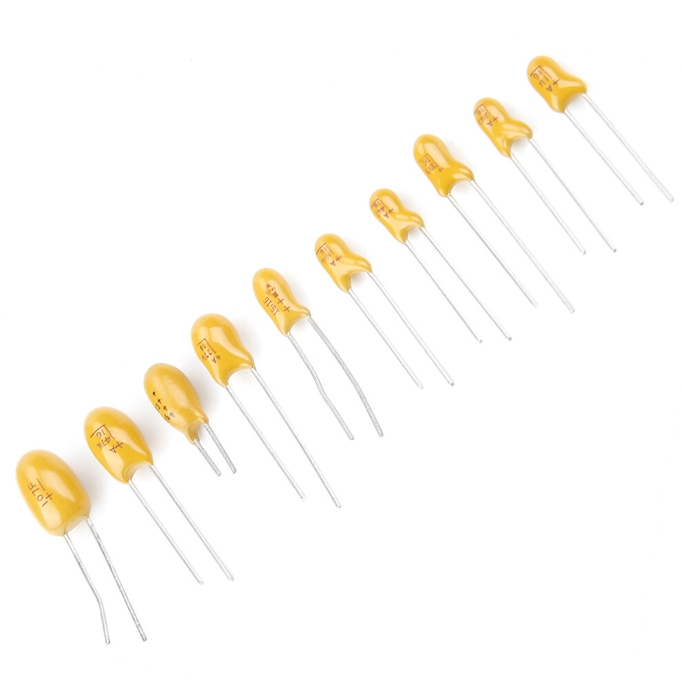 Assorted Tantalum Capacitors 100Pcs 16V 1Uf-100Uf With Box For Circuit Building 7651392525607