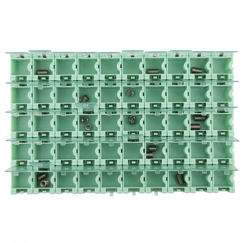 Mini Electronic Components Storage Case 50Pcs Green Smt Smd Container Box 7651392525713