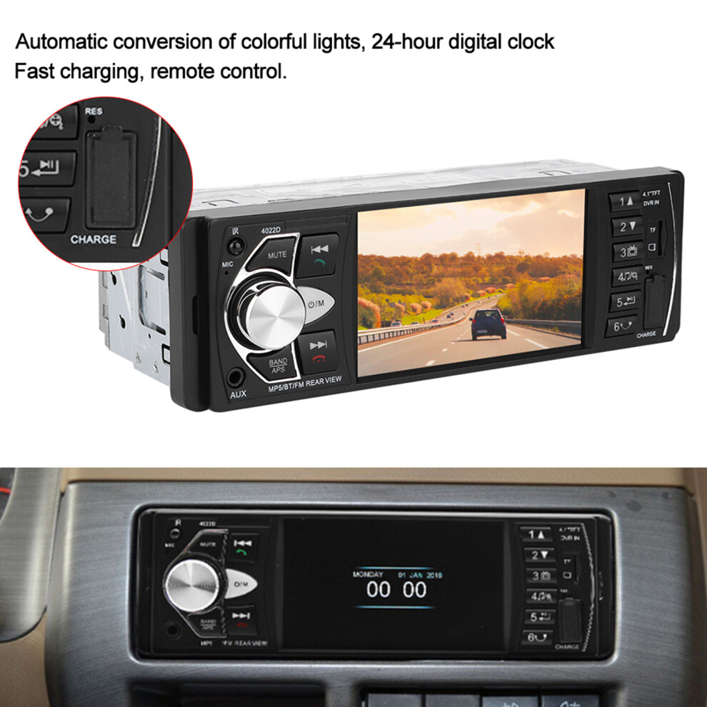 4.1" Car Fm Mp5 Player Bluetooth Handsfree With 150Mah Microphone 3681392526261