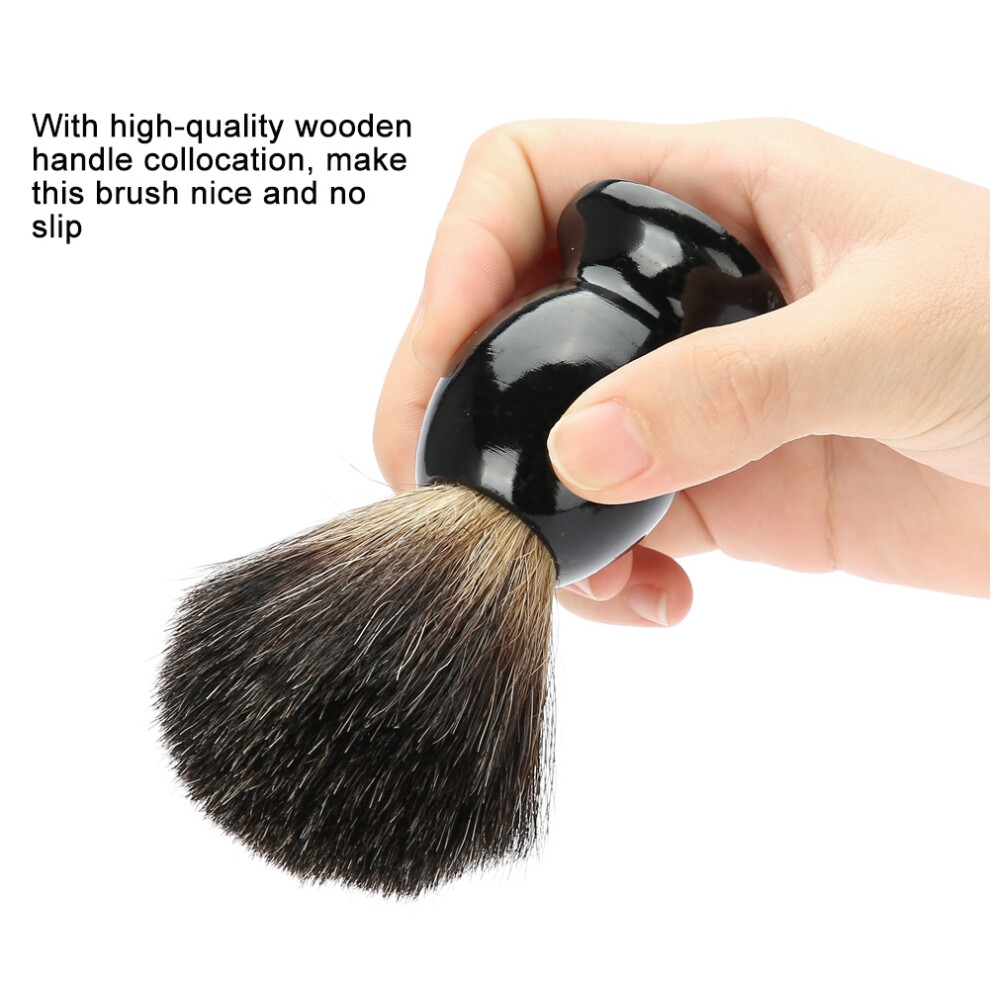 Men's Portable Shaving Brush with Wood Grip