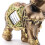 Vibrant Green Elephant Home Decor 1