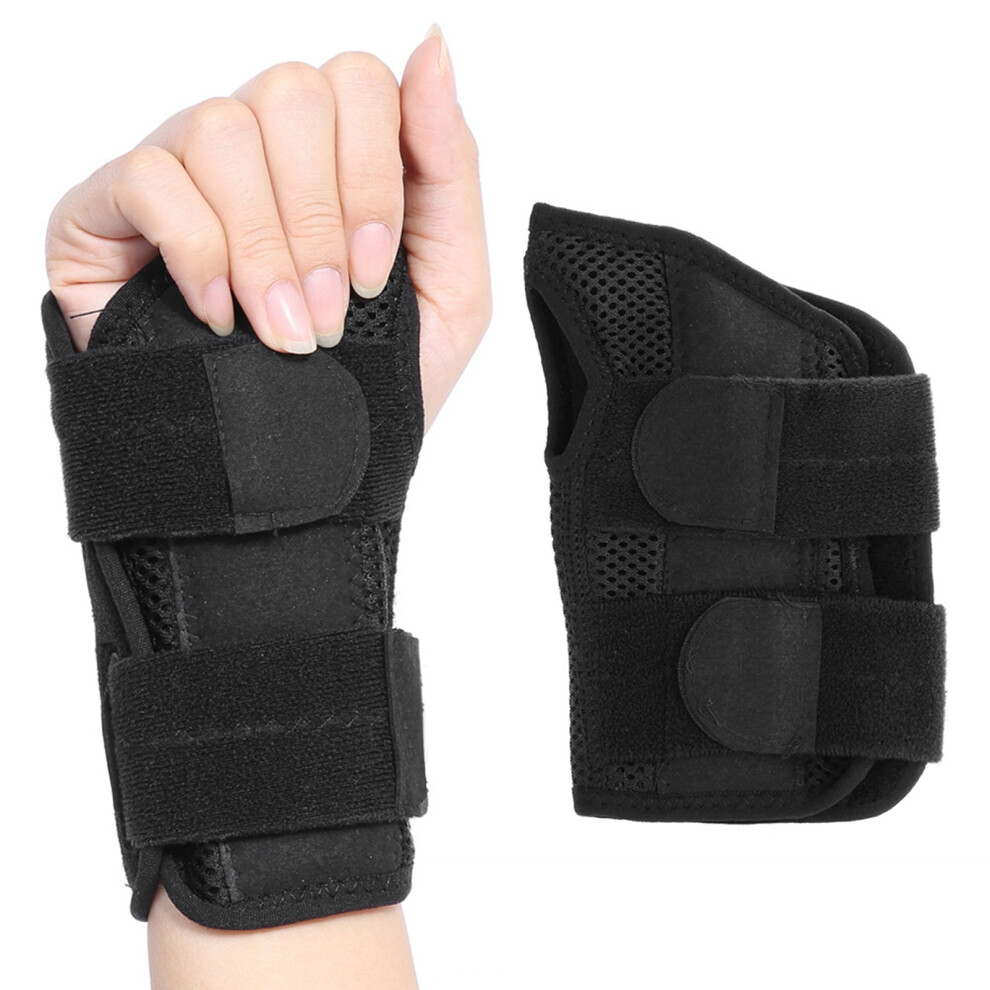 Black Adjustable Breathable Wrist Brace For Fractures And Sprains,