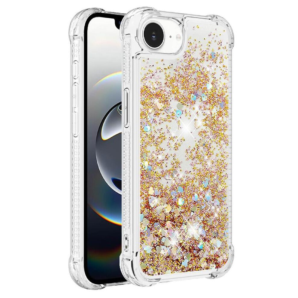 () Phone Case For Iphone 17E Liquid Clear Flowing Quicksand Tpu Protective Shockproof Glitter Sparkle Cute 764563241668