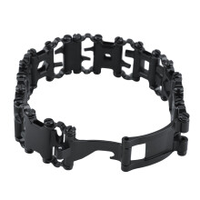 29 in 1 Stainless Steel Outdoor Tool Bracelet Black, Portable Multifunctional