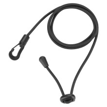 2PCS Rubber String Paddle Leash 120cm Black for Kayaking Canoeing