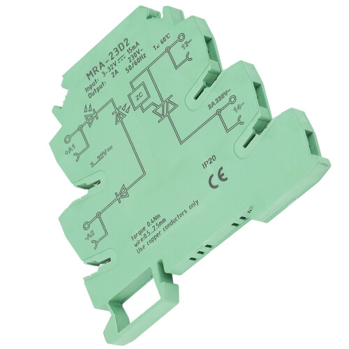 MRA 23D2 Ultra Thin 6.2mm Solid State Relay Module 2A 230V 3-32VDC 2