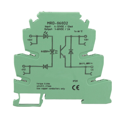 MRD-060D2 Ultra Thin 6.2mm Solid State Relay Module 2A 4-32VDC 1