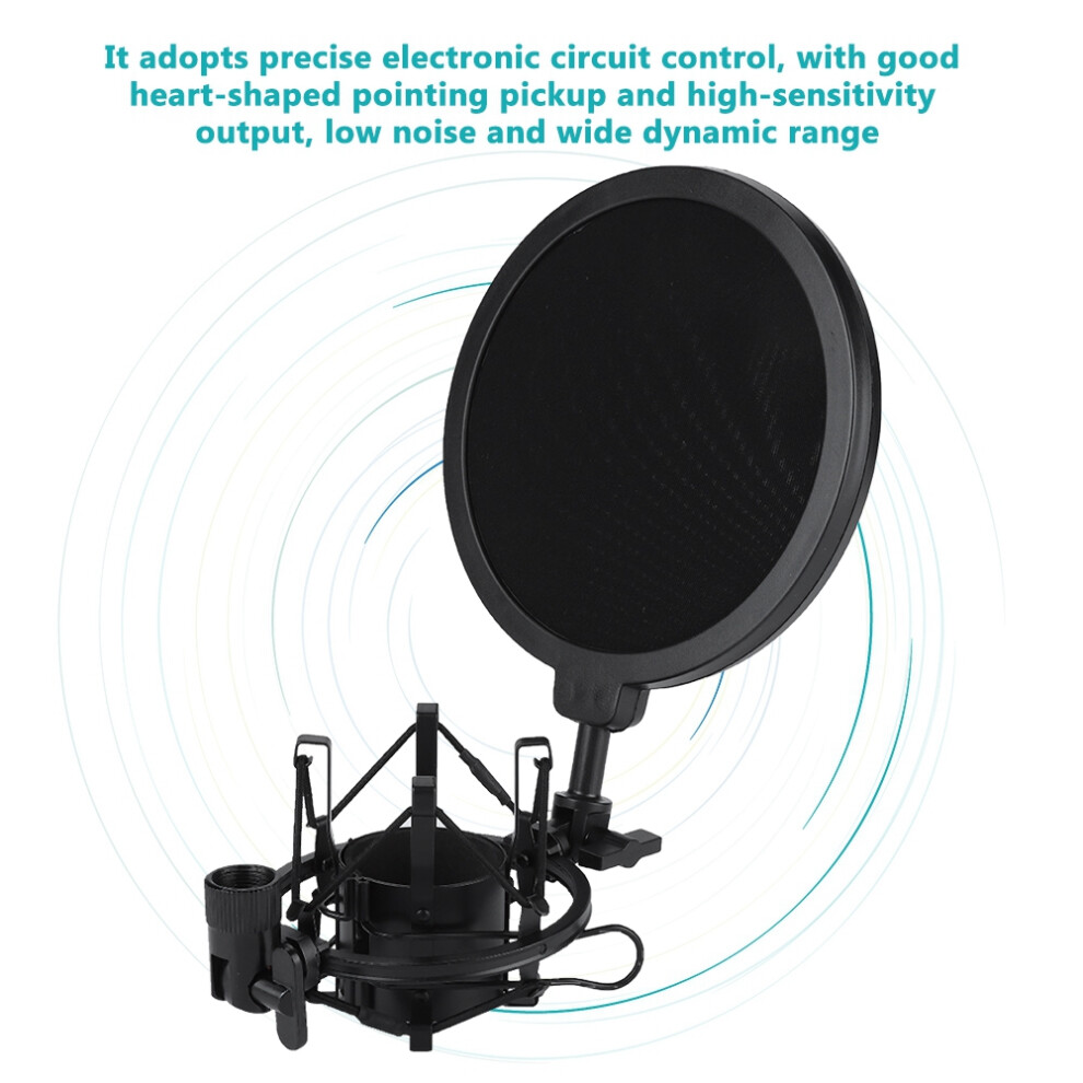 Recording Studio Pop Filter Mic Shock Mount Kit 7340572085788