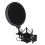 Professional Pop Filter Shock Mount Kit for Mic, Black, 20.7x15.3cm 6