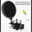 Professional Pop Filter Shock Mount Kit for Mic, Black, 20.7x15.3cm 8