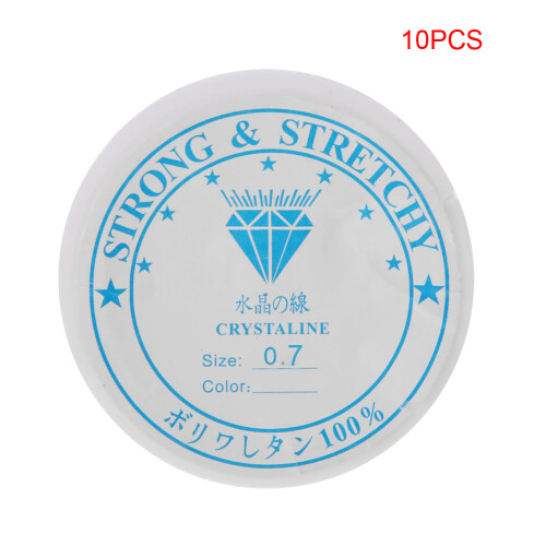Crystal Elastic Beading String 0.7mm 11m Transparent for Jewelry Making