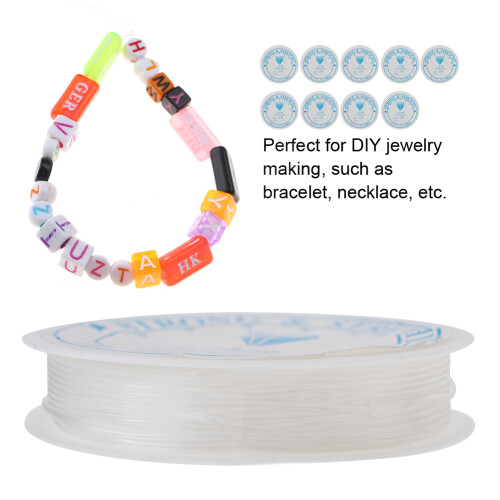 Crystal Elastic Beading String Thread 0.6mm x 15m Transparent 10 Rolls 2