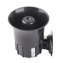 Electric Sound Horn Loud Speaker with 4M MP3 Storage, 115dB, 12V Black