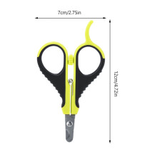 Plastic Safe Spring Nail Clipper for Dog Cat 12*7cm Yellow