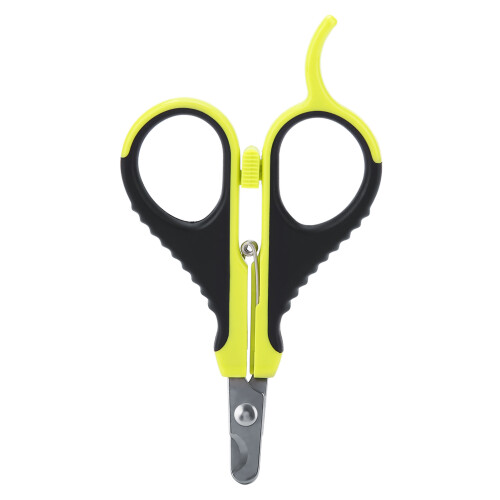 Plastic Safe Spring Nail Clipper for Dog Cat 12*7cm Yellow 1
