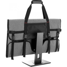 Mála Iompair do Scáileáin LCD agus Monatóirí 27", le Líneáil Veilbhit Stuáilte, liath SX