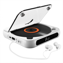 Tragbarer Bluetooth-CD-Player mit LED-Bildschirm, Stereoanlage und HiFi-Klangqualität, integriertem Akku