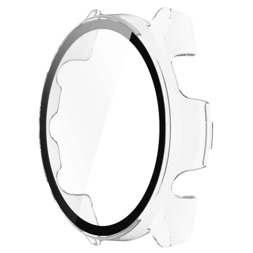 compatible Garmin Forerunner 265 Smart Watch PC Watch Case with Tempered Glass Screen Protector - Transpare 1