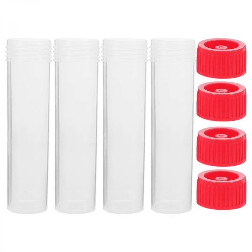 40pcs Transparent Sample Storage Tubes with Screw Caps for Lab Samples, Cosmetics, and Essential Oils