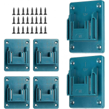 6-delige gereedschapshouder voor Makita 18V 14.4V accugereedschap, wandhouder/hanger voor boormachines inclusief schroeven (blauw)