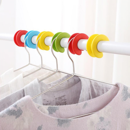 10 Pack Silicone Clothes Hanger Fixed Hook Windproof Hanger Spacer Anti-Off 2