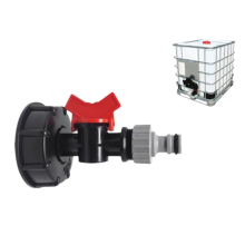 Gloednieuwe 1000 liter IBC watertank met S60x6 adapterklep en 3/4-yvan (alleen kraan)[alj] zxin