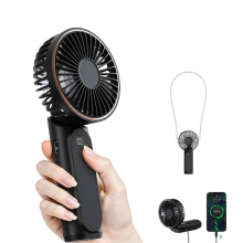 Bistfy 3600mAh Handventilator | 6 Geschwindigkeitsstufen, LED-Anzeige, leise, faltbar, 180 verstellbar, USB-C-aufladbare Powerbank für