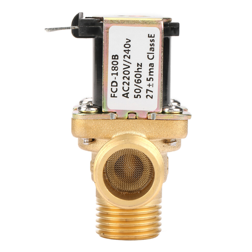 Brass Ac220v G1/2 Normally Closed Water Solenoid Valve 0.8Mpa 3511392533474