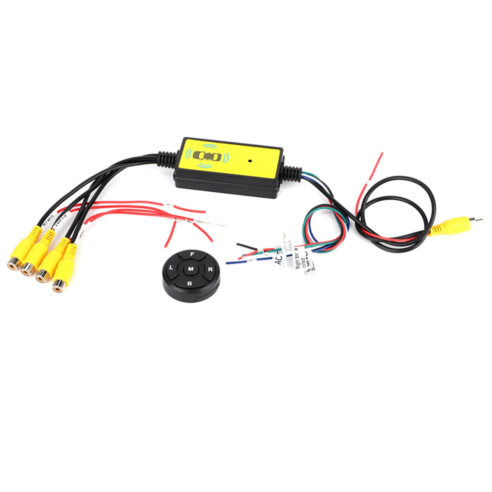 Intelligent Car Video Switcher Converter 4 Inputs 1 Output With Remote 7901392534094