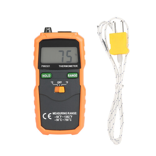 PEAKMETER PM6501 Digital LCD Thermometer, K Type, Wide Range, Compact 1