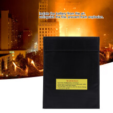 Fireproof Lithium Battery Bag Two Sizes Portable Safe Charging Sack Black S