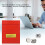 Fireproof Lithium Battery Safety Pouch, 2 Sizes, Red, Portable 12