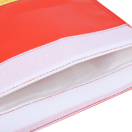 Fireproof Lithium Battery Safety Pouch, 2 Sizes, Red, Portable