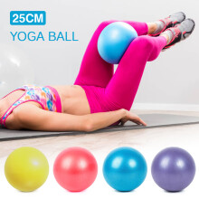 Anti-burst 25cm Yoga Ball for Stability Balance and Mini Pilates Workouts