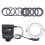Portable LED Ring Flash Kit for Camera, 40.5-77mm Adapters 3