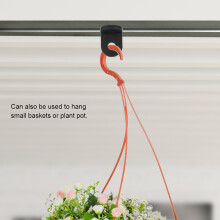 50 Pack Plastic Greenhouse Hooks Black, 3x2cm Plant Hangers