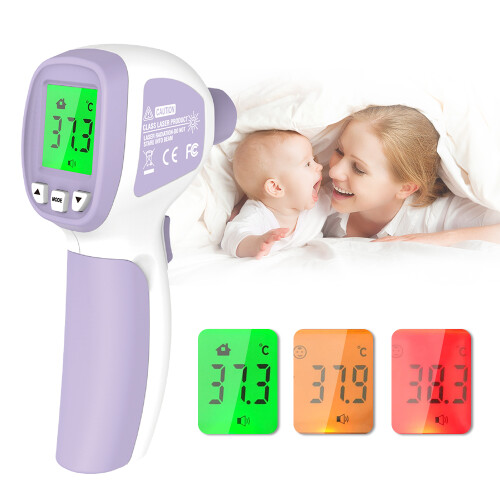 Non-contact Infrared Forehead Thermometer - Dual Mode, Data Storage, Backlight 2