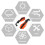 7/8in (22mm) ABS Motorcycle Hand Guard Fall Resistant Protector Orange 11