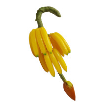 Künstliche Banane mit Stiel, künstliche Früchte aus-Gelb