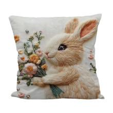 Lovely Pet Themed Square Pillowcase 45X45Cm Washable For Sofa-9