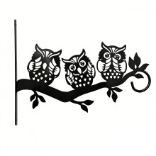 Durable Metal Plant Hangers With Artistic Bird-three owls