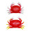 Highly Detailed Artificial Crab Ornament Durable ABS-S 2 pieces 3