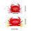Bright ABS Plastic Crab Sculpture Display Decors-S 2 pieces 4