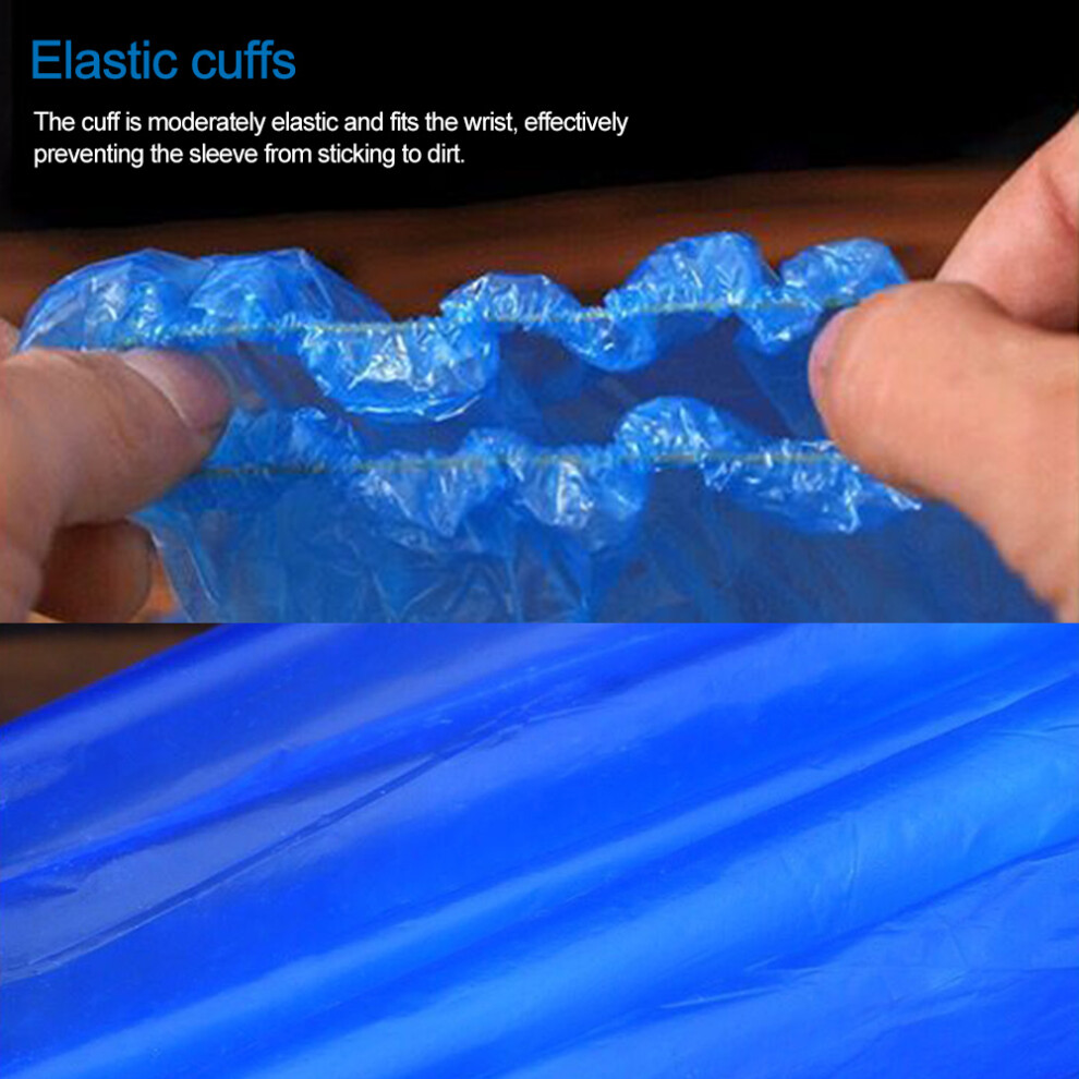 Arm Cover Sleeves Disposable Plastic Blue 100Pcs Protective Guard Wraps 3391392539825