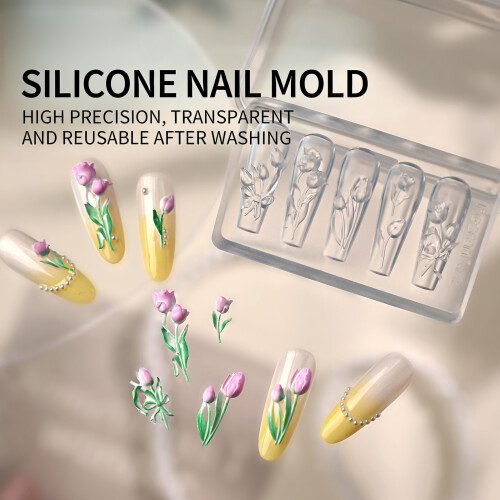 Nagelkunstformen, Silikonschablone, Nageldesign-Werkzeug, 2